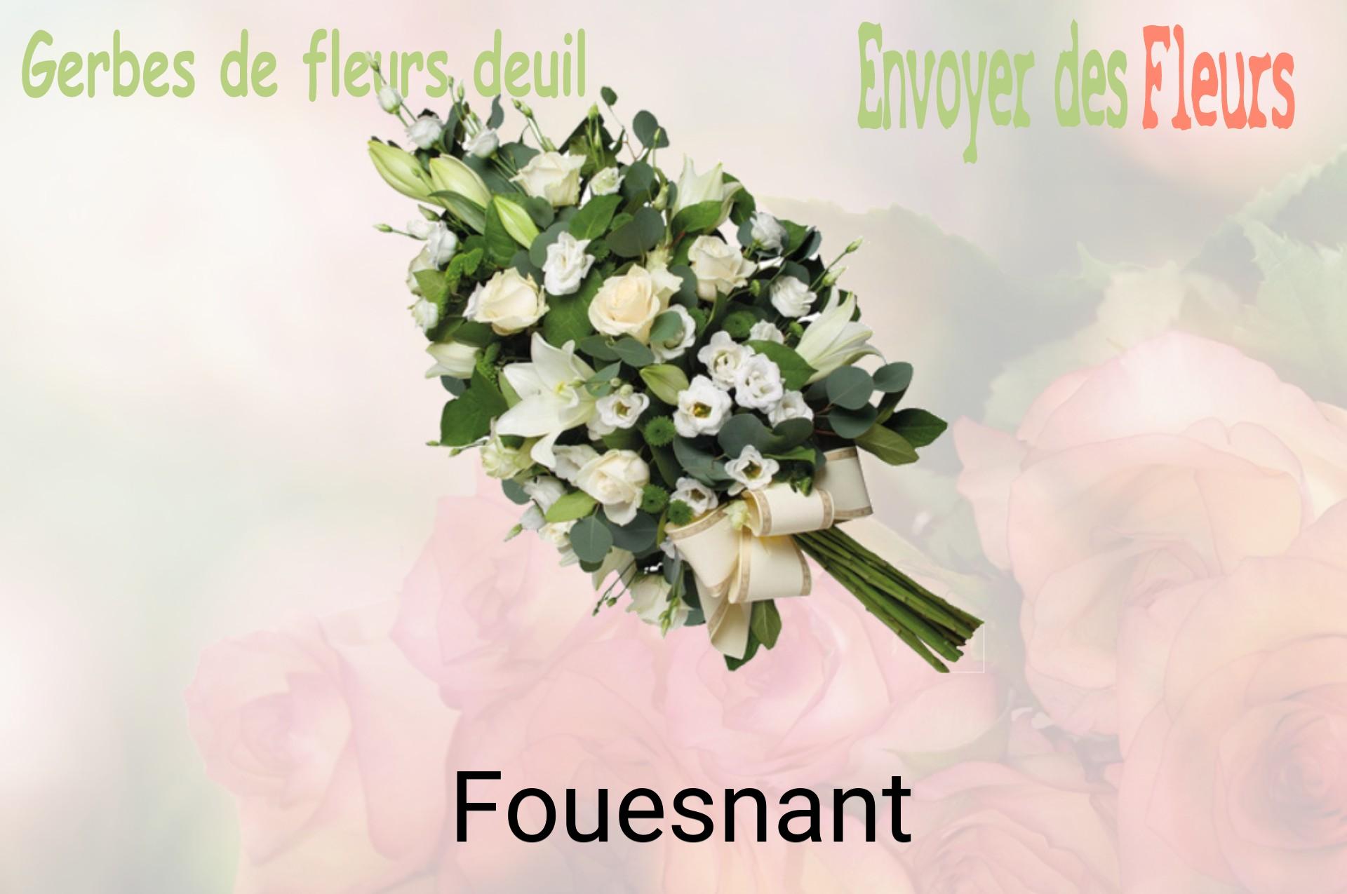 Gerbe de fleurs de deuil livrée à Fouesnant